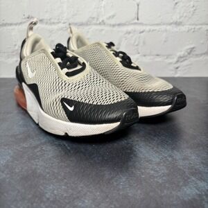Nike Air Max 270 Kids 2.5Y Light Bone Black Hot Punch Running Shoes Sneakers